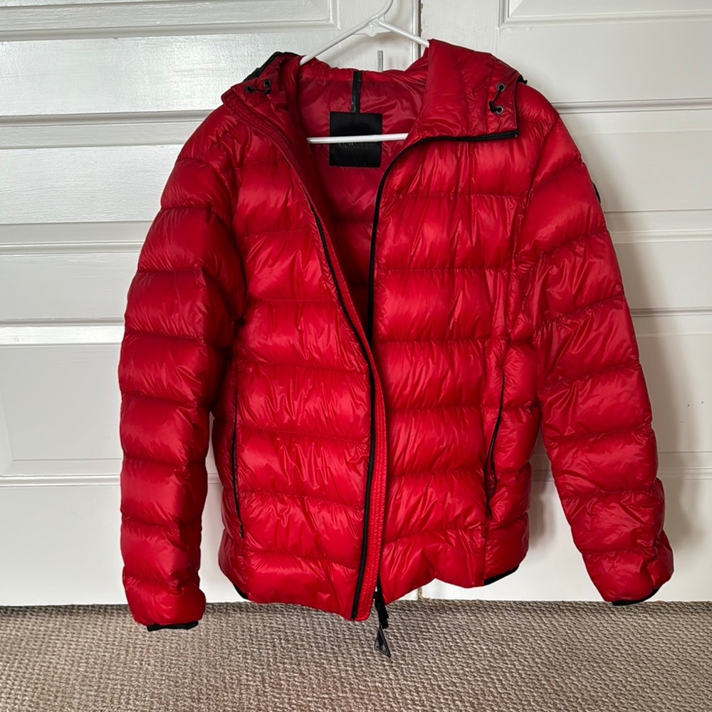 Red Moncler Puffer Jacket